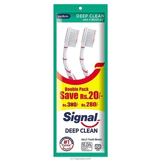Signal Toothbrush Deep Clean Double Pack - Unilever - Cleansers  Online for none