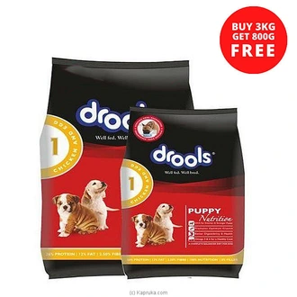 Drools Puppy Dog Food Chicken And Egg 3KG - 800G Pack Free Bundle Pack at Kapruka Online