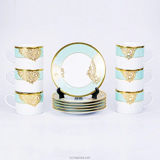 ESMERALDA GREEN 12 PCS TEA SET - DEF2-TE012-0-00318-00 Buy Dankotuwa Online for specialGifts