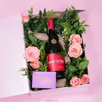 Love Blooms With Wine at Kapruka Online