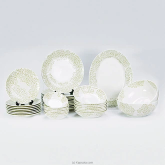 Green Leaf 35 Pcs Dinner Set (NBC) - DEF4-DI035-0-03817-00 Buy Dankotuwa Online for specialGifts