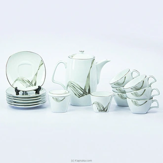 Fancy Wave Platinum 17 Pcs Tea Set - DLF2-TE017-0-01818-00 Buy Dankotuwa Online for specialGifts
