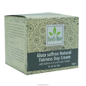 Herb Line Gluta Saffron Fairness Day Cream With Saffron And Kunk  Online for none