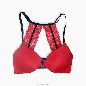 Meghan - Racer Back Front Closure Bra In Lipstick Red at Kapruka Online