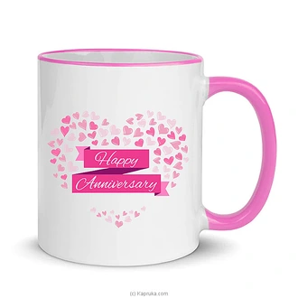 Happy Anniversary Pink Mug  Online for none