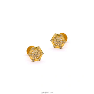 Raja Jewellers 22K Gold Ear Stud Set With 0.481ct H3-D-8857 Buy Raja Jewellers Online for specialGifts