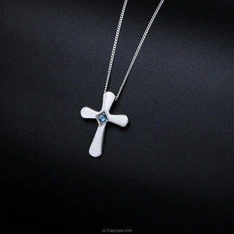 Tash Gem and Jewellery Blue Topaz Cross Necklace TS-KA5 Buy Tash Gem and Jewellery Online for specialGifts