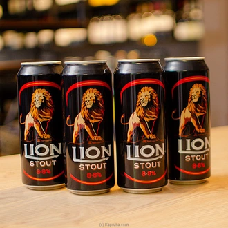 Lion Stout Beer 8.8 ABV Can 500ml 4 Pack at Kapruka Online