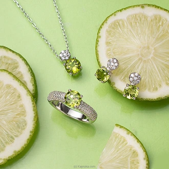 Chamathka Pricilla Sterling Silver Peridot Fullset  Online for none