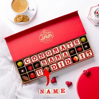 Java Congrats U Did It Customised 30 Pieces Chocolate Box  Online for none