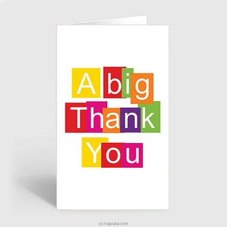 A Big Thank You Greeting Card Buy Greeting Cards Online for specialGifts