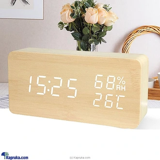Digital Wooden Alarm Clock - Digital Alarm For Table-  Date Temperature Humidity Display Buy Best Sellers Online for specialGifts