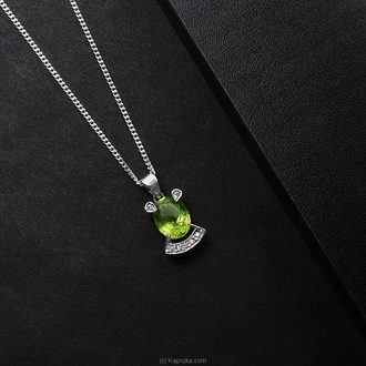 TASH GEM AND JEWELLERY BALLERINA PERIDOT SILVER NECKLACE TS-KA22  Online for none