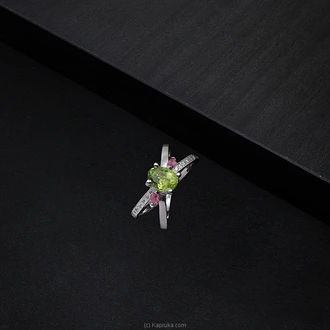 TASH GEM AND JEWELLERY X CROSS PERIDOT RING TS-KA24 - Tash Gem A  Online for none