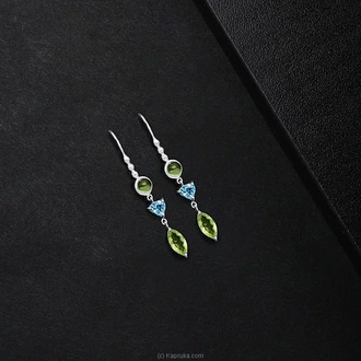 TASH GEM AND JEWELLERY PERIDOT DANGLING EARRINGS TS- KA30 - Tash  Online for none