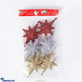 Unique Star Pack - 6 Pieces Christmas Decor Items  Online for none