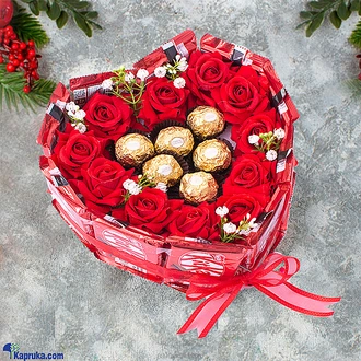 Roses  Choco Bliss Heart Buy combo gift pack Online for specialGifts