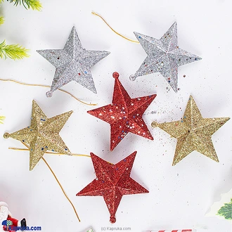 Christmas Stars Pack - Christmas Tree Decorations - 6 Pieces  Online for none