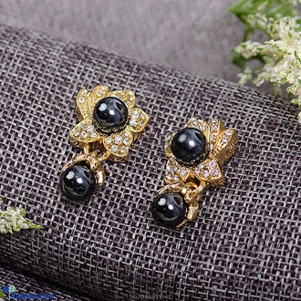 STONE N STRING HEMATITE CAST EARRING- DA1175 Buy Stone N String Online for specialGifts