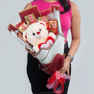 Sweet Hugs  KitKat Delights Chocolate Bouquet Buy valentine Online for specialGifts