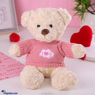 Soft Plush Stuffed Animal Sitting Teddy Bear With Pink T-shirt  Online for none
