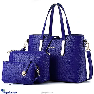 FASHION HANDBAGS 3PCS - DARK BLUE  Online for none