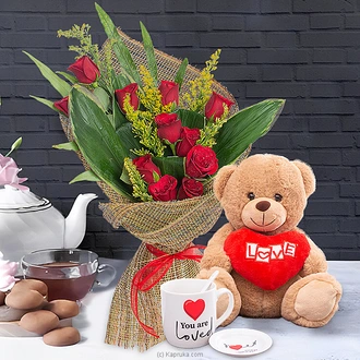 Cherished Roses And Love Set at Kapruka Online