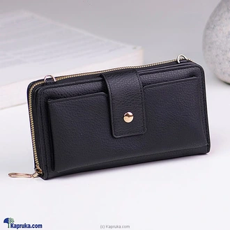 High Capacity Crossbody Bag With Zipper Pocket - Black  Online for none