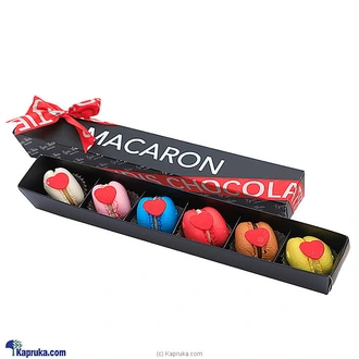 VALENTINE FRENCH MACARONS 6 PIECE CHOCOLATE BOX (GMC)  Online for none