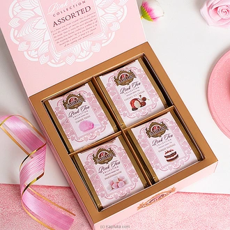 Basilur Pink Tea Gift Box - Flavoured Green Tea - Foil Paper Env  Online for none