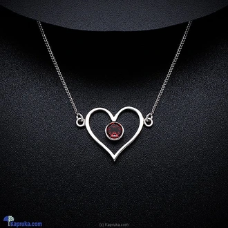 TASH GEM AND JEWELLERY Heart Garnet Necklace TS-KA50 - Tash Gem  Online for none