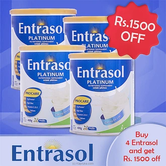 4 Tins Of Entrasol Vanilla 400g Buy Online Grocery Online for specialGifts