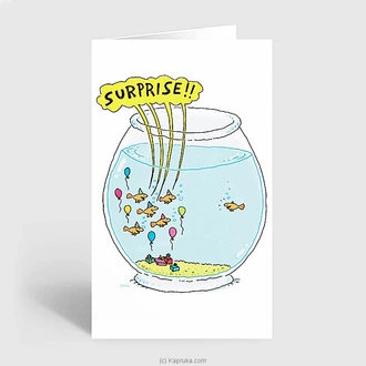 Fishbowl Surprise Party Happy Birthday Greeting Card  Online for none