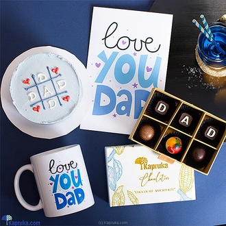 Love You Dad Combo Pack With Bento Cake, Chocolate, Mug And Gree  Online for none