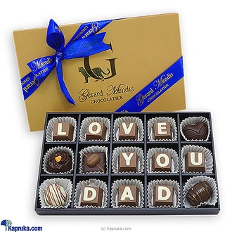 FATHER`S DAY LOVE YOU DAD 15 PIECE CLASSIC WOODEN CHOCOLATE BOX  Online for none