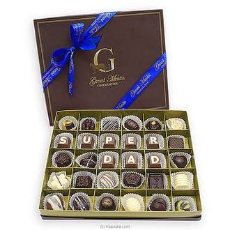 FATHER`S DAY SUPER DAD, 45 PIECE CLASSIC WOODEN CHOCOLATE BOX (G  Online for none