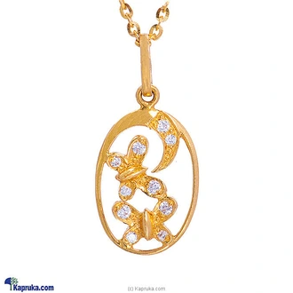 Mallika hemachandra 22kt gold pendant set with cubic zirconia (p  Online for none