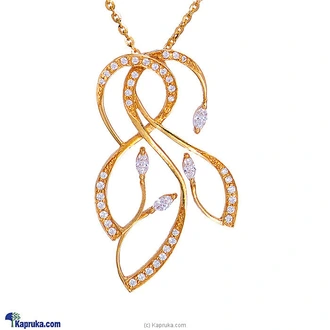 Mallika hemachandra 22kt gold pendant set with cubic zirconia (p  Online for none