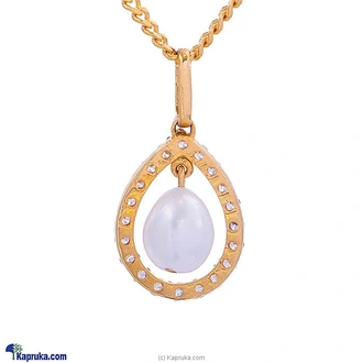 MALLIKA HEMACHANDRA 22kt Gold Pendant Set With Pearl And Cubic Zirconia (P1762/3) Buy Ramadan Online for specialGifts