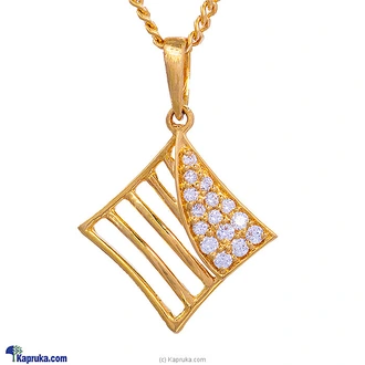 Mallika hemachandra 22kt gold pendant set with cubic zirconia (p  Online for none