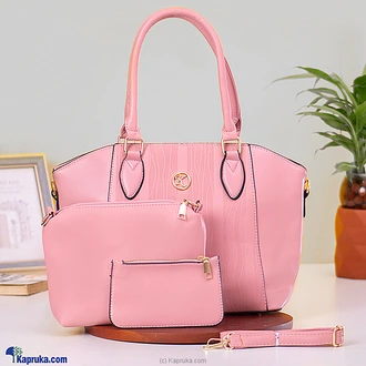 PREMIUM TRIO SHOULDER HANDBAG 3PCS SET - PINK  Online for none