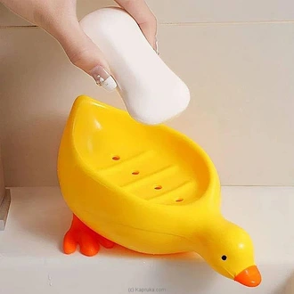 1pc Cute Soap Dish With Drainage, Household Portable Yellow Duck  Online for none