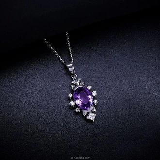 TASH GEM AND JEWELLERY Amethyst Drop Cluster Necklace TS-KA67 -  Online for none