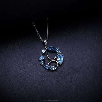 TASH GEM AND JEWELLERY Ocean Wave Blue Topaz Necklace TS-KA70 -  Online for none