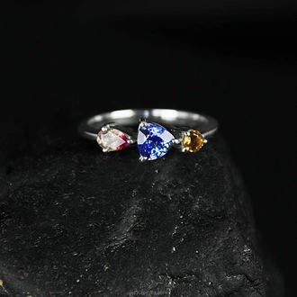 TASH GEM AND JEWELLERY Trillion Blue Sapphire Ring TS-KA80 Buy Tash gem and jewelry Online for specialGifts