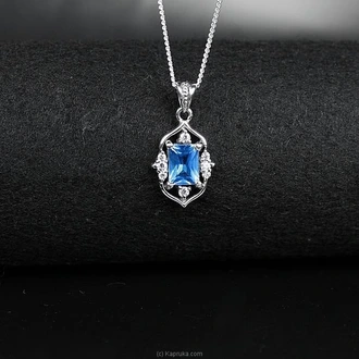 TASH GEM AND JEWELLERY Rectangular Blue Topaz Necklace TS-KA83 Buy Tash gem and jewelry Online for specialGifts