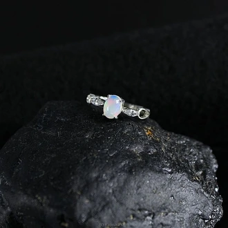 TASH GEM AND JEWELLERY Pure Silver Opal Birthstone Ring TS-KA93 Buy Tash gem and jewelry Online for specialGifts