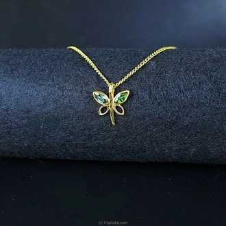 TASH GEM AND JEWELLERY Green Tourmaline Silver Necklace In Pure Silver With 22k Gold Plating TS-KA97 Buy Tash gem and jewelry Online for specialGifts