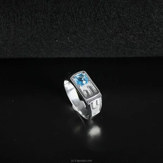 TASH GEM AND JEWELLERY Mens Designer Blue Topaz Silver Ring TS-K  Online for none