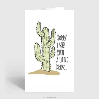Prickly But Sorry card Buy Greeting Cards Online for specialGifts